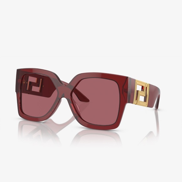 Versace Maroon Sunglasses with Gold Detailing main image 5